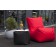 Pouf UP Black avec plateau d'appoint et Pouf Seat Red vendus séparément Pusku Pusku Jardinchic