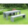 Ensemble Table de repas, Banc et Tabourets Pirson Pottery