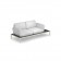 Sofa 2 Places Tami Structure Blanc Tissu Blanc Emu Jardinchic