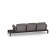 Sofa 3 Places Tami Structure Noir Tissu Gris Emu Jardinchic