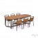 Table de Repas Marumi Medium Taupe / Teck EGO Paris Jardinchic