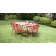 Table Ovale Lorette Ocre Rouge avec Chaises Lorette Fermob Jardinchic