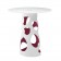 Plateau Liberty Verre et Pied de Table Haut Blanc / Fuschia MyYour JardinChic