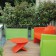 Couchtisch / Puff UBLO Orange Atmosphäre wer Paul ist? JardinChic