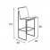 Dimensions Tabouret De Bar Cima Fuera Dentro JardinChic