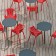 Lot de 4 Chaises Tatami avec accoudoirs Terrasse Rouge Pedrali JardinChic